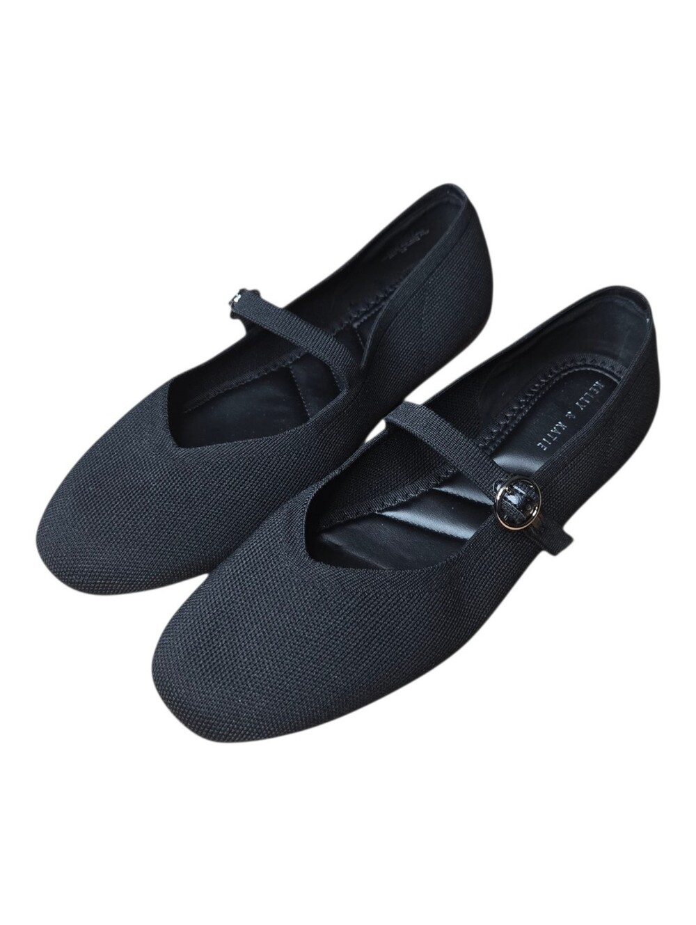 Kelly & Katie Womens Black Knit Tajah Ballet Flats Size 10 W